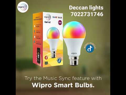 9w cct wipro wifi enabled smart led bulb, base type: b22, mo...