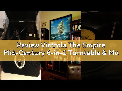 Review Victrola The Empire Mid-Century 6-in-1 Turntable & Multimedia Center with Built-in Speakers –