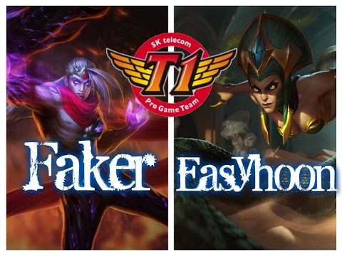 SKT T1 Faker VARUS vs SKT T1 Easyhoon CASSIOPEIA MID Lane - League of Legends Ranked Korean