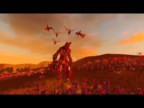 Warriors of Chaos vs Bretonnia - 40000 Points, Epic Cinematic Battle, Total War: Warhammer 2