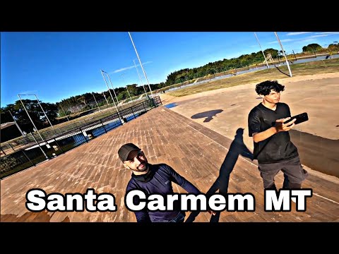 Mostrando a praça de Santa Carmem MT 
