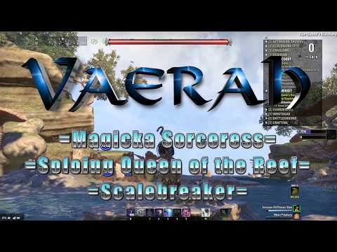 ESO - Scalebreaker - Magicka Sorceress soloes Queen world boss [Vaerah]