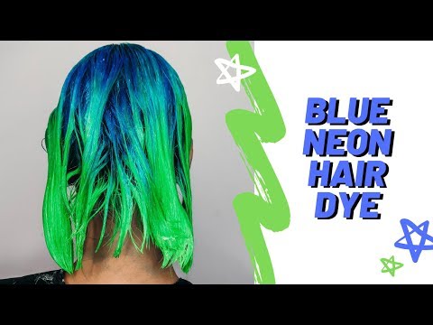 BLUE OMBRE NEON HAIR DYE