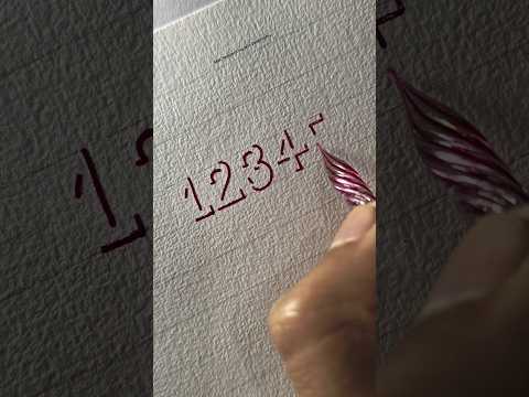 Numbers 1 to 5 in 3d shadow lettering with glass pen😍😍  #3dart #3d #lettering