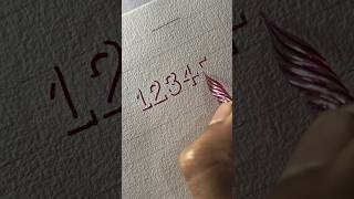 Numbers 1 to 5 in 3d shadow lettering with glass pen😍😍  #3dart #3d #lettering