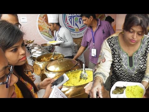 Ilish Chingri Mutton @ 399 rs | All Enjoying Food at Ahare Bangla 2018 Food Festival Kolkata Video