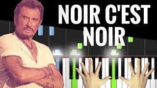 TUTO PIANO : NOIR C'EST NOIR / JOHNNY HALLYDAY (AVEC METRONOME)