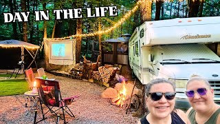 DAY IN THE LIFE OF BEST FRIENDS DOING RV LIFE | HOME VLOG DOING CHORES AND CAMP LIFE