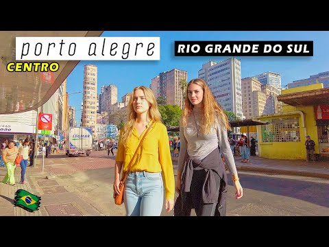 Walking in Downtown Porto Alegre  — Rio Grande do Sul 🇧🇷 Brazil 【 4K UHD 】
