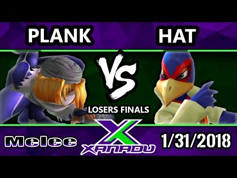 S@X 239 - Plank (Sheik) Vs. Hat (Marth, Falco, Sheik) - Smash Melee Losers Finals - SSBM