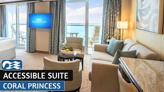 Coral Princess | Accessible Suite Full Walkthrough Tour | Princess Cruises | 2025 | 4K