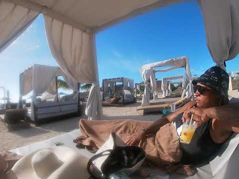 beach bum vibes in antigua with her