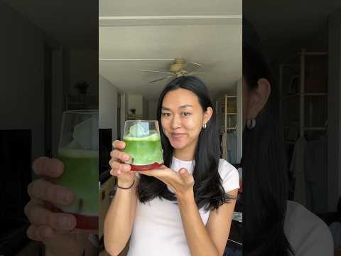 strawberry matcha latte recipe 🍓🍵