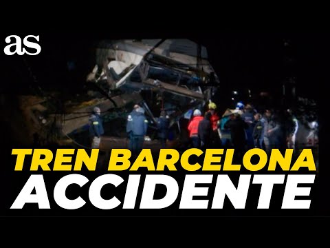ACCIDENTE de TREN de RODALIES en BARCELONA que deja UN MUERTO y 37 HERIDOS
