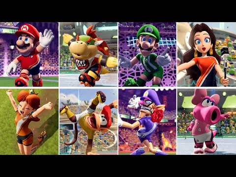 Mario Strikers: Battle League - All Character Goal & Victory Celebrations (DLC Included)