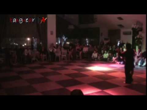  Sebastian Arce  and  Mariana Montes  are  dancing  to  the  milonga  "  Milonga De Los Fortines  "