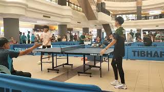 Sedutan aksi 🏓🏓 suku akhir, semifinal dan final Kejohanan Ping Pong Berpasukan di Mega Mall Kuantan.
