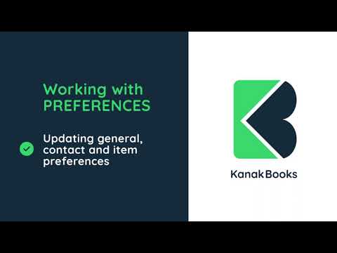 Working with preferences in Kanak Books