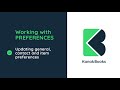 Working with preferences in Kanak Books