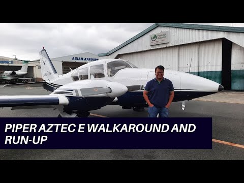 Piper PA-23 Aztec E - Walkaround, Interior, and Run-up