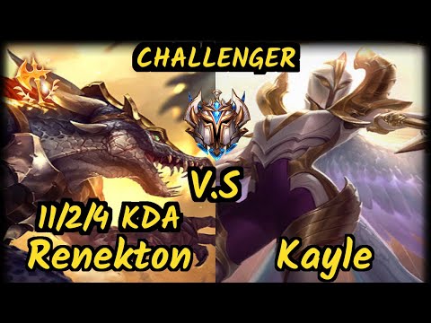 PNG Ayel (RENEKTON) vs KAYLE - 11/2/4 KDA TOP CHALLENGER GAMEPLAY - BR v9.7