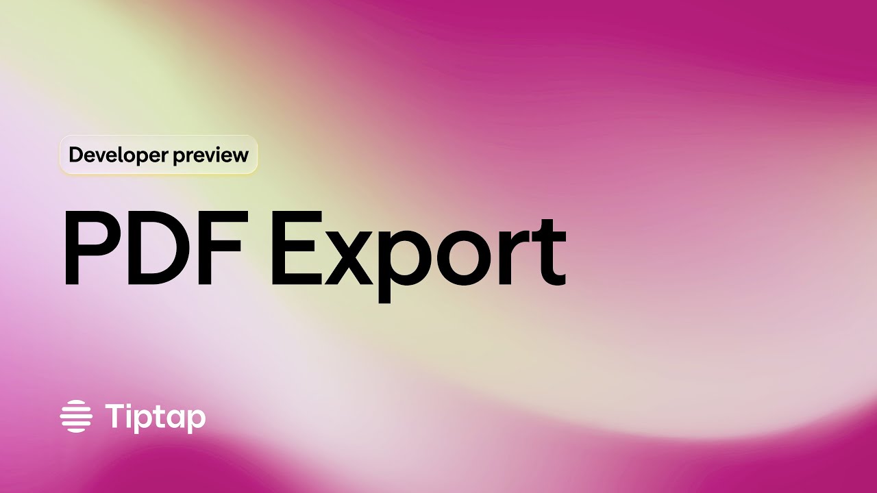 Tiptap Document to PDF