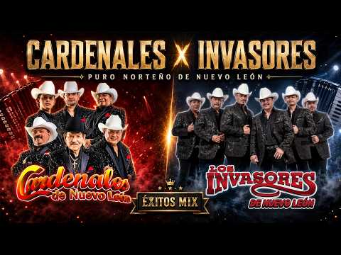 CARDENALES vs LOS INVASORES DE NUEVO LEÓN  🤠 Norteñas y Corridos Viejitos Del Recuerdo Para Pistear