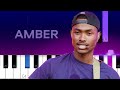 Steve Lacy - Amber (Piano tutorial)