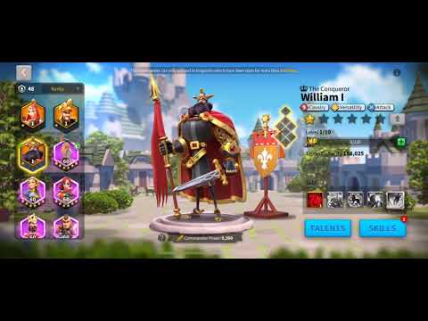 Maxed william and level up commander . Rise of Kingdom