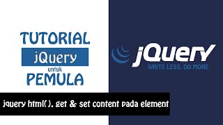 Tutorial jQuery html() : jQuery get &amp; set html