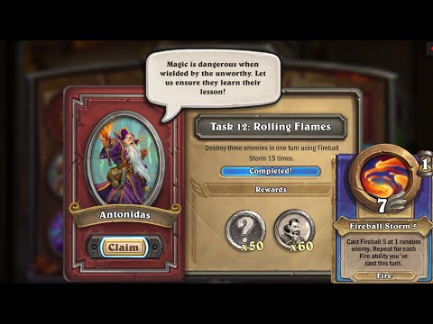 Antonidas Task 12 : Rolling Flames : Hearthstone Mercenaries