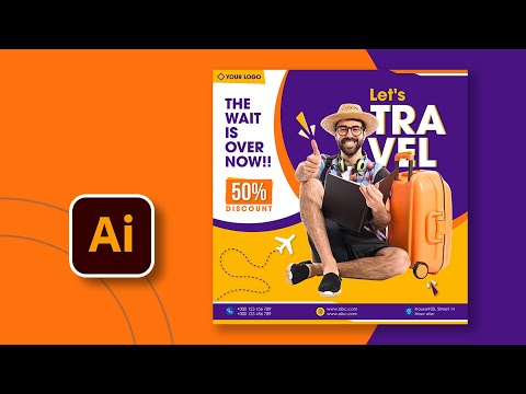 Illustrator Tutorial Travel Poster Design Flyer design Illustrator