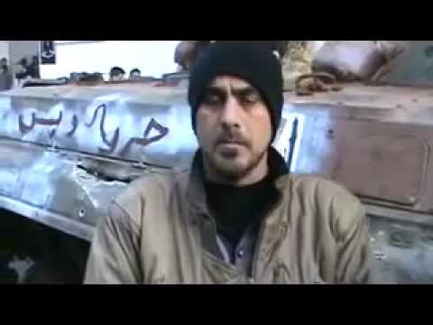 مقابلة مع أحد عناصر الجيش الحر يتحدث حول السيطرة على عربة مدرعة في حي الحميدية في حمص