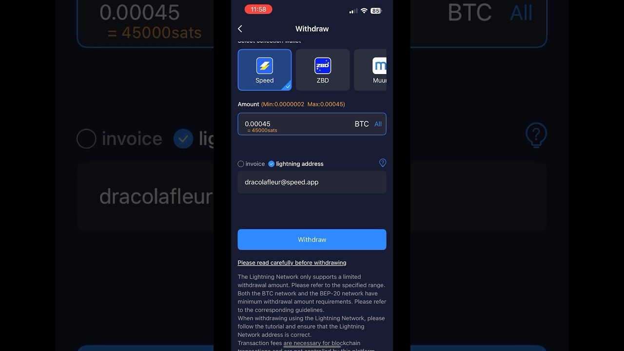 Bitcoin Mining App Withdraw (45,000 Sats) #bitcoin #mining #withdraw