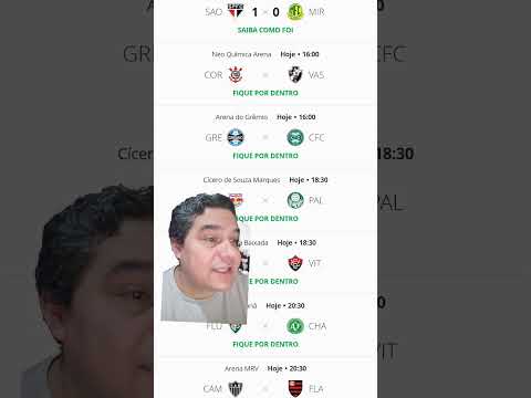 #brasileirao #cruzeiro #saopaulo vencem #botafogo #santos empatam #corinthians #palmeiras #secar