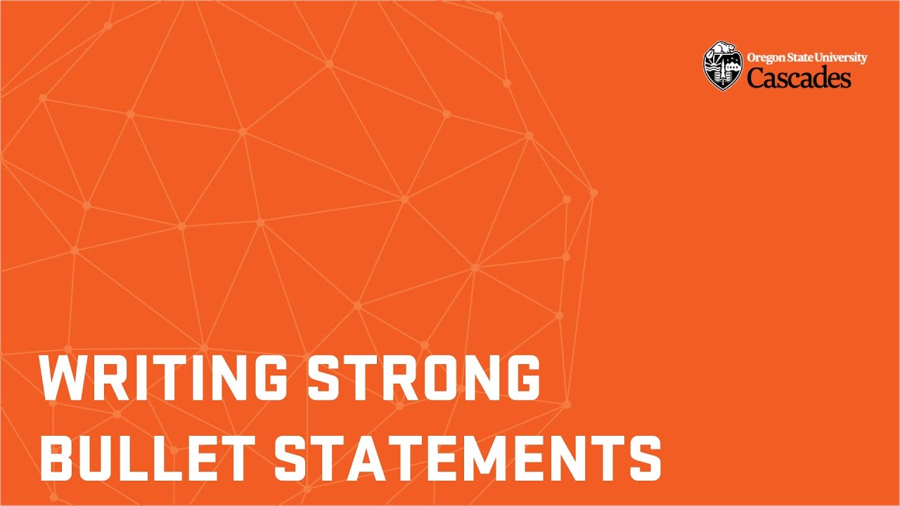 Resumes 5 - Writing Bullet Statements