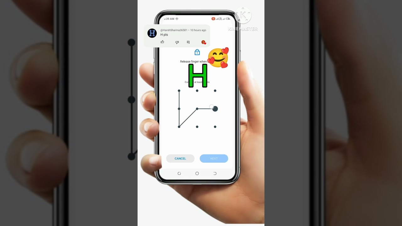 H 💝 love pattern  H pattern lock H alphabet pattern H pattern lock kaise banaye #shortfeed #shorts