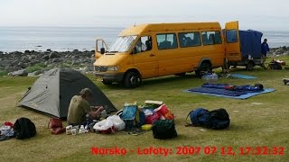 preview picture of video 'Norsko, Eggum - půlnoční slunce 2007'