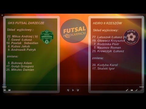 GKS Futsal Zarzecze - Heiro II Rzeszzów II Liga Futsalu mecz rozegrany 2.02.2020 r.