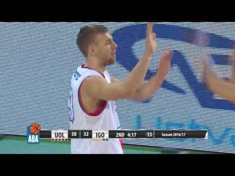 ABA Liga 2016/17 highlights, Round 16: Olimpija Ljubljana  - Igokea (2.1.2017)