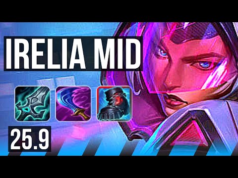 IRELIA vs CASSIOPEIA (MID) | 7 solo kills, 15/3/12, Legendary | EUNE Master | 25.9