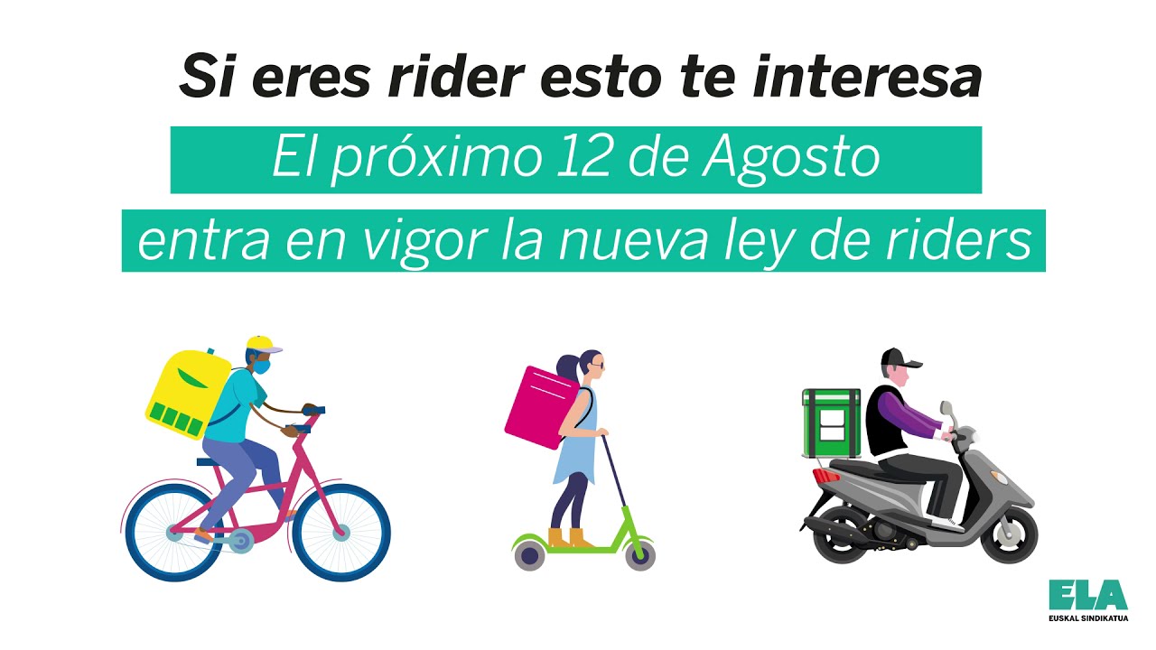 La Ley de Riders, en vigor desde el 12 de agosto