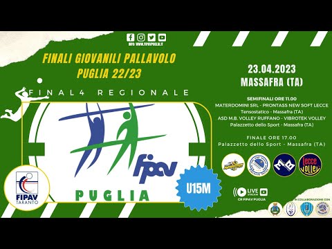 23-04-2023 ore 11.00: Semifinale U15M - MATERDOMINI SRL – PRONTASS NEW SOFT LECCE