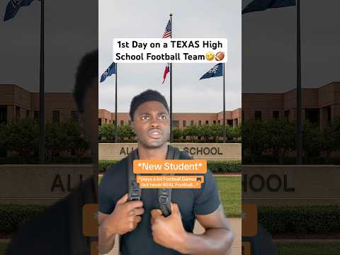 1st Day on a TEXAS High School Football Team🤣🏈 #texas #allentexas #allenhighschool