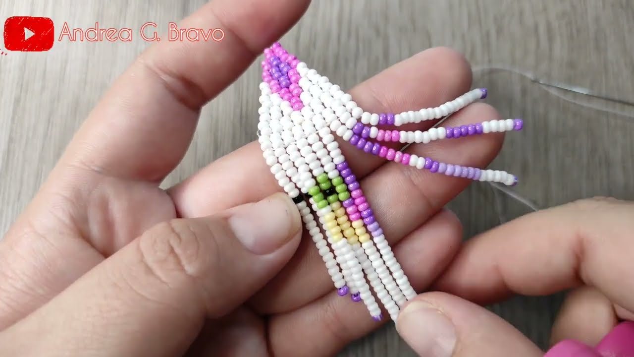 🟣CÓMO HACER ARETES DE COLIBRÍ EN MOSTACILLAS/ muy fácil de hacer!