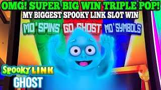 OMG! SUPER BIG WIN! SPOOKY LINK GHOST SLOT TRIPLE POP & Mo Mummy Slot Wins| Las Vegas Slots