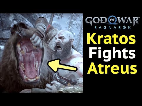 Kratos Fights Son in God of War Ragnarok (Atreus Transforms into Bear)