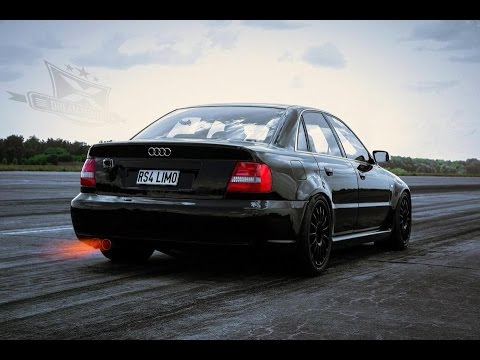 Audi RS4 B5 Limo 1100hp Hannover Hardcore 1/4 mile Drag Racing TTT Test & Tune 19.06.2016