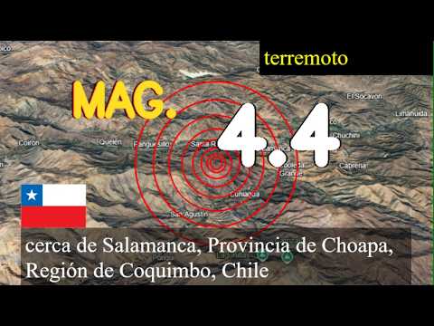😱🚨  Terremoto cerca de Salamanca, Provincia de Choapa, Región de Coquimbo, Chile actualizaciones en