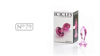 Icicles No  79 Crystal Pink Glass Butt Plug